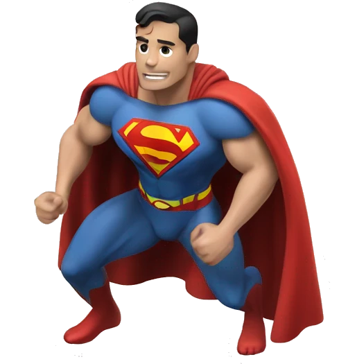 Superman core exercise emoji