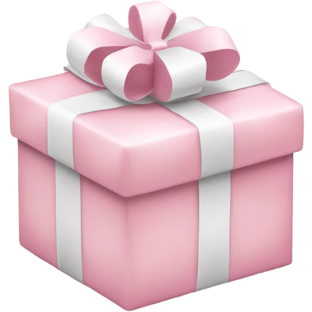 Light pink Christmas gifts under a white Christmas tree  emoji