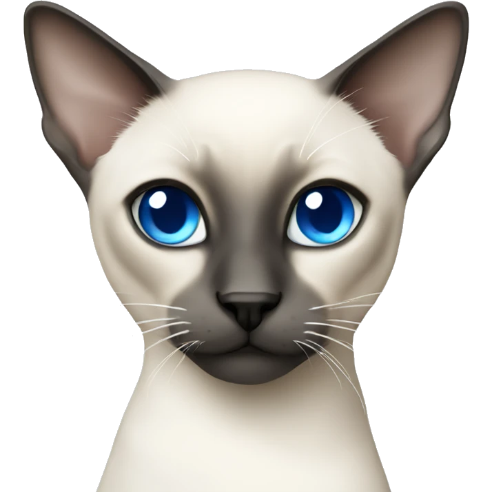 White Siamese with blue eyes emoji