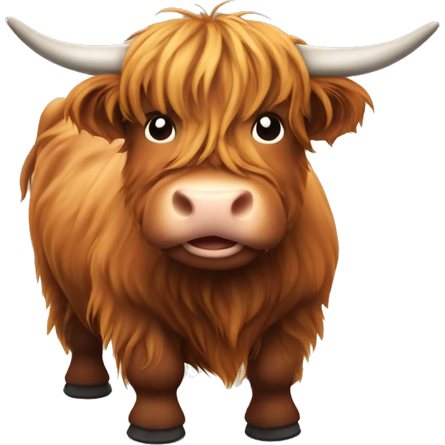 Fatty scottish highland cow emoji
