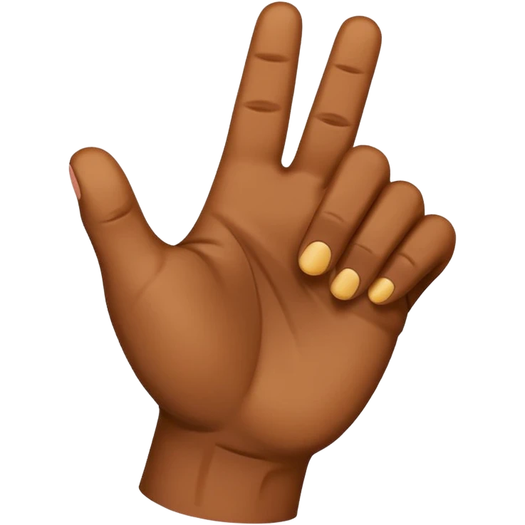 brown skin right hand, fist with thumb out, front view, emoji style emoji