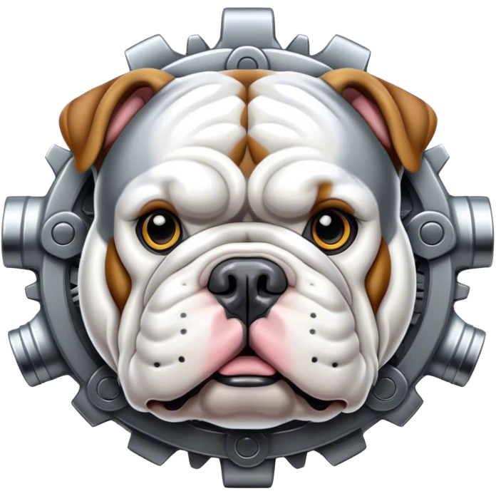 mechanical English bulldog emoji