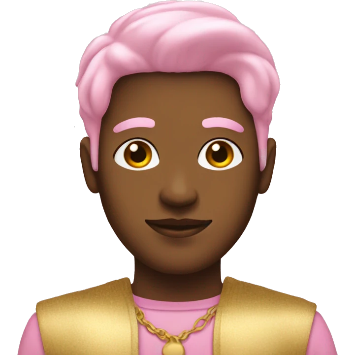 pink and gold person emoji