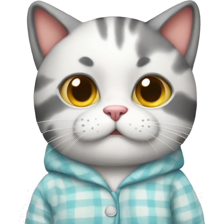 Cat in pajamas emoji