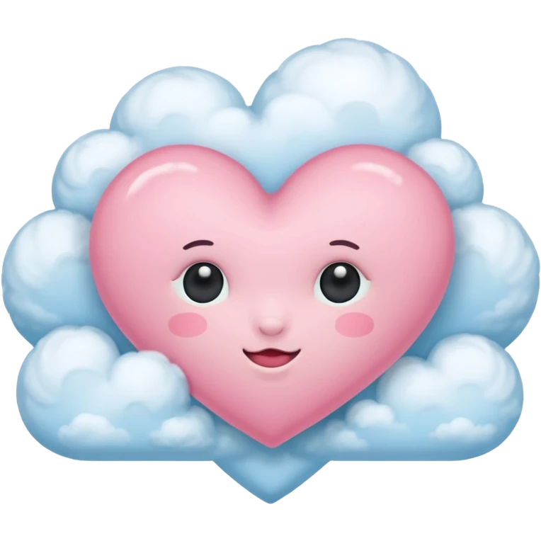 pastel heart with clouds emoji