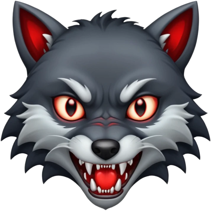 A vampire wolf standing  emoji