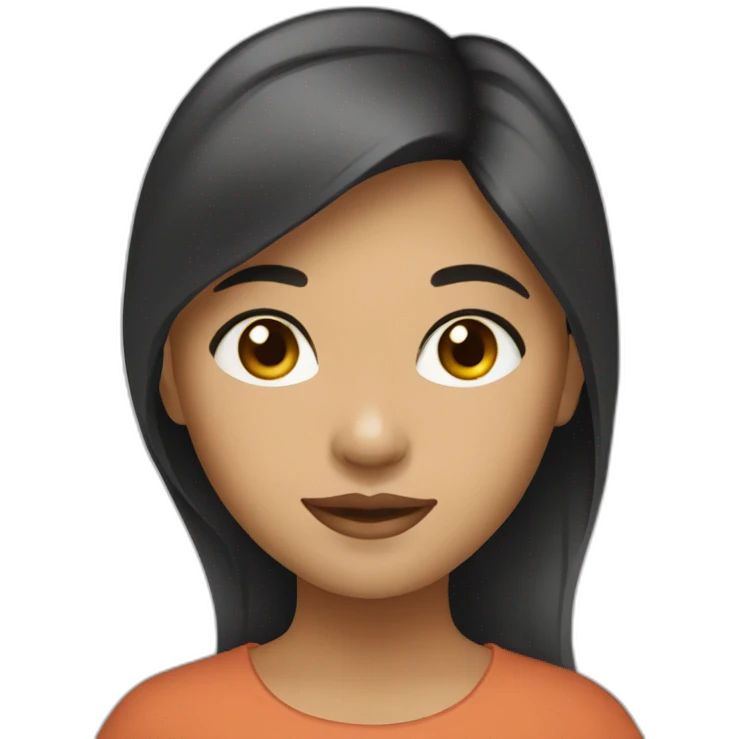 burmese-girl-with-dark-brown-medium-hair emoji