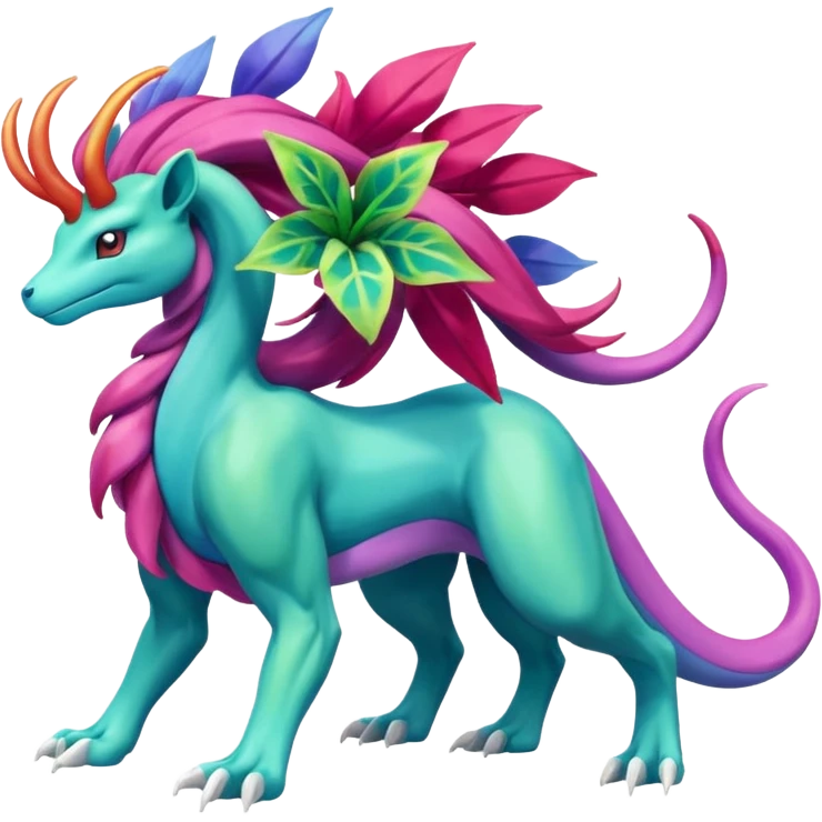 Suicune-Meganium-fusion (full body) emoji