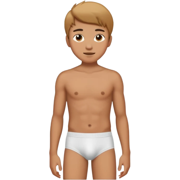 A teenage boy in briefs emoji