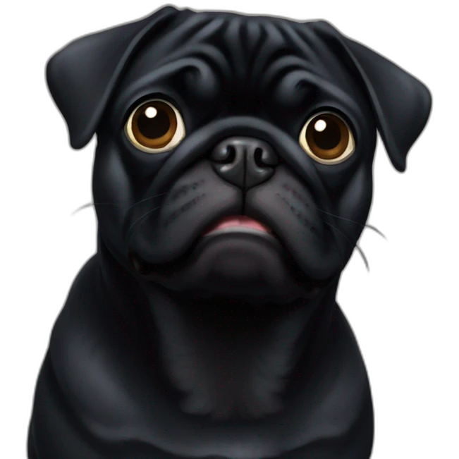 all-black-pug-face emoji