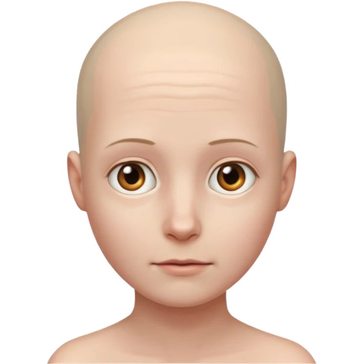 the profiile of a face with no hair, looking completely to one side emoji