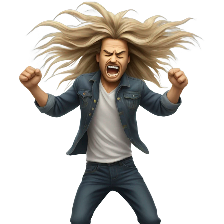 Guy headbanging emoji