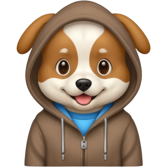 Dog wearing hoodie  emoji