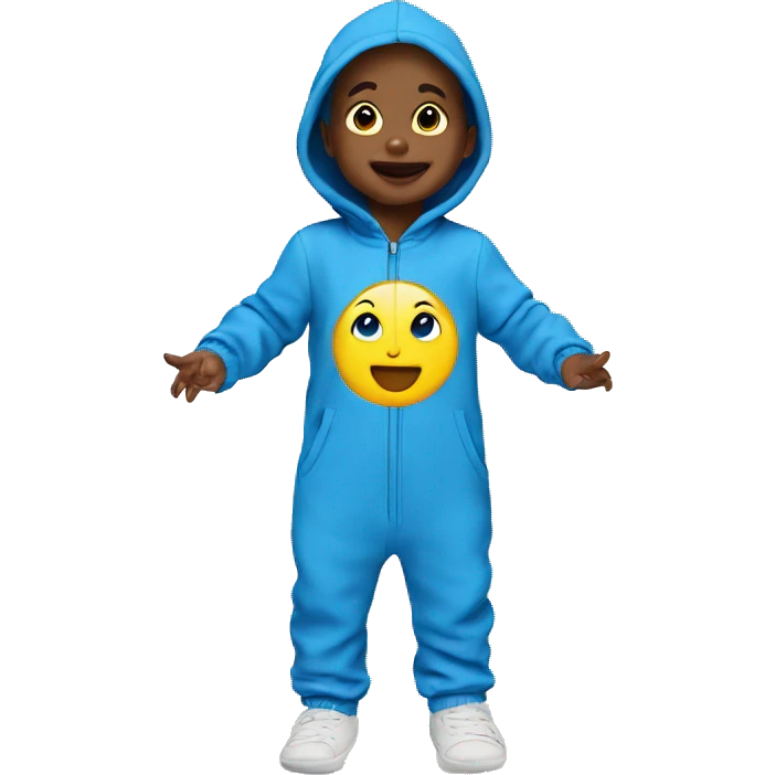 toddler jumpsuit blue emoji