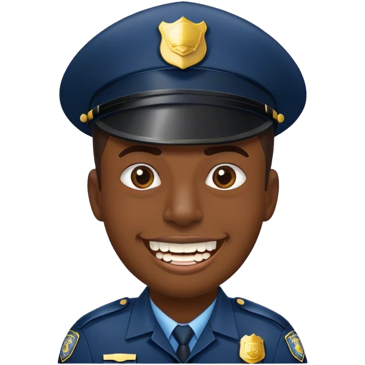 Cop gritting teeth emoji