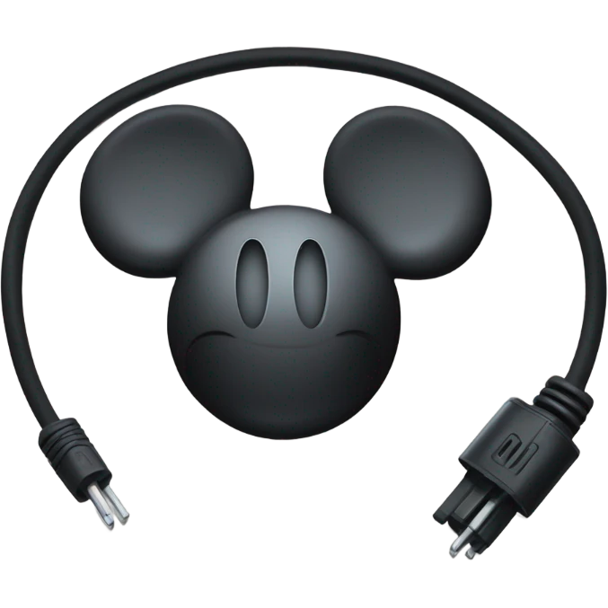 Eletric cable mickie mouse connector emoji