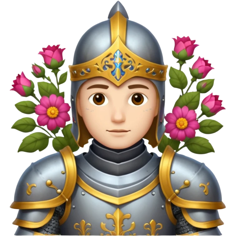 Knight in flowers emoji