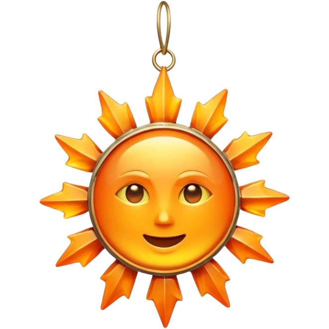 Hanging crustal sun emoji