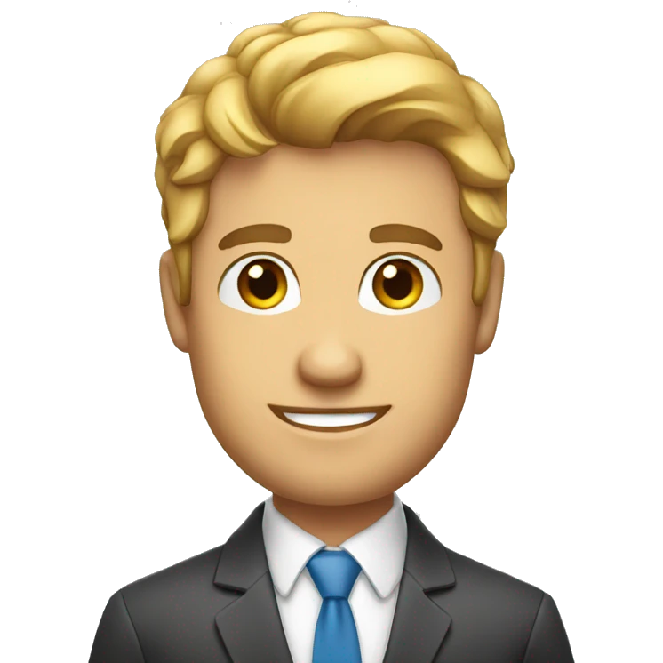 handsome sales executive emoji