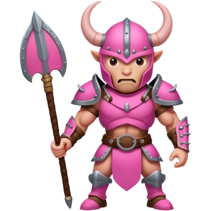 Pink Viking Warrior Ant with armor emoji