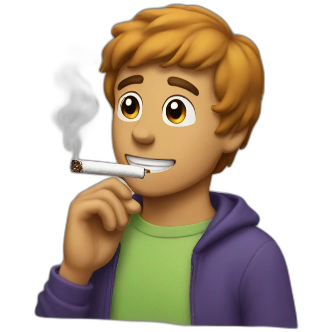 Cigarette and Scooby emoji