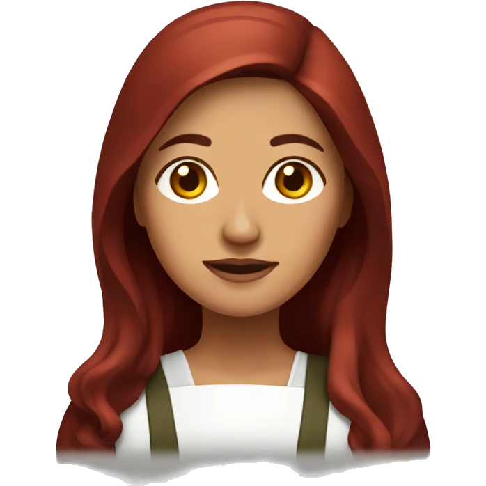 Dark Red Hair, Mexican woman cooking birria emoji