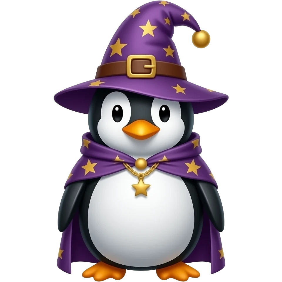 Penguin Wizard emoji