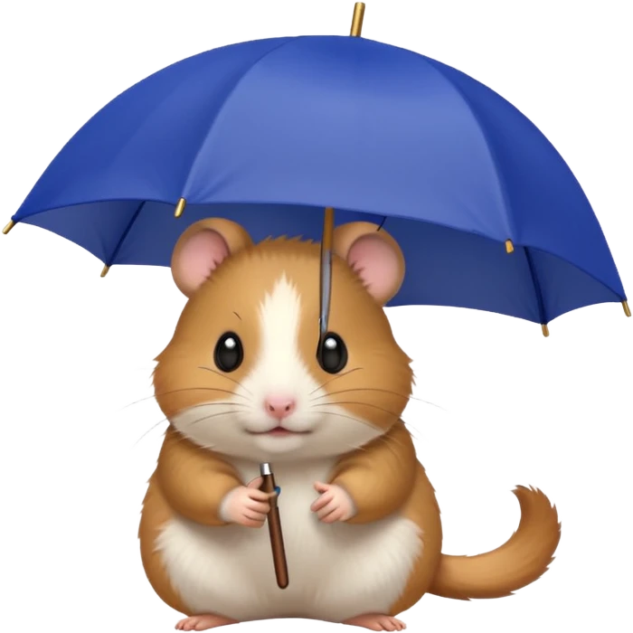 hamster holding an umbrella emoji