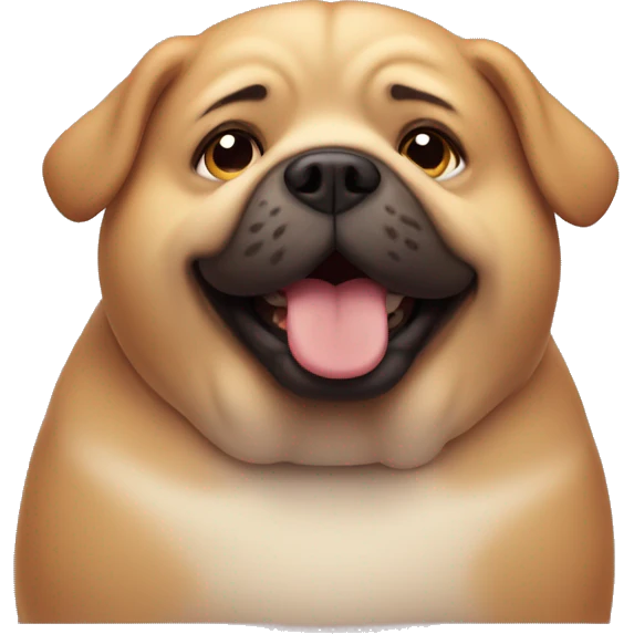 fat obese dog emoji