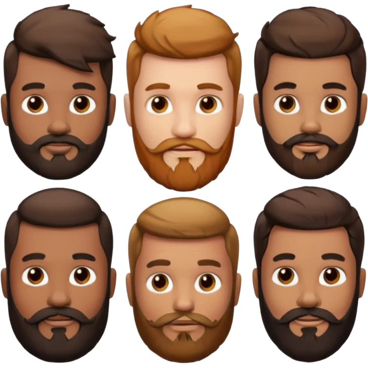 different beard emoji