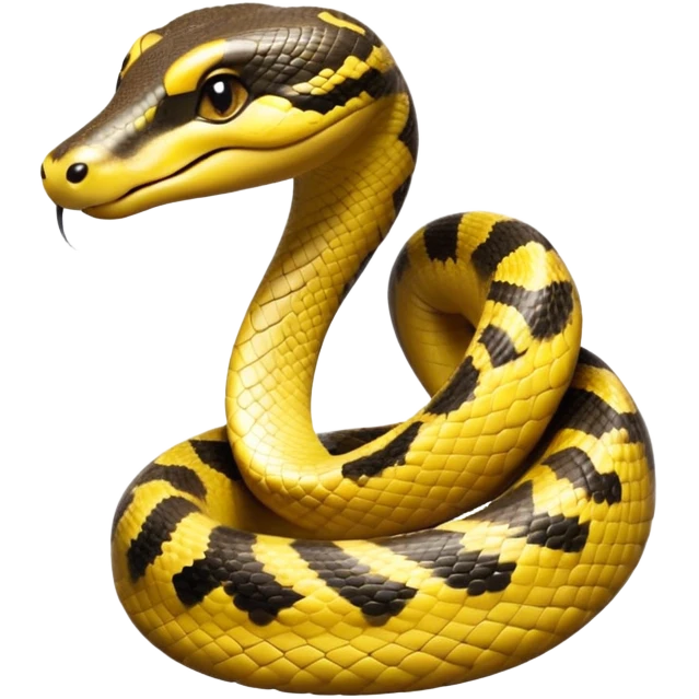 cinematic-cute-anaconda-portrait-emoji,-head-tilted-playfully-and-inquisitively,-with-a-sleek,-shimmering-body-adorned-with-detailed-scale-patterns-and-round,-sparkling-eyes-full-of-wonder,-simplified-yet-irresistibly-adorable-features emoji