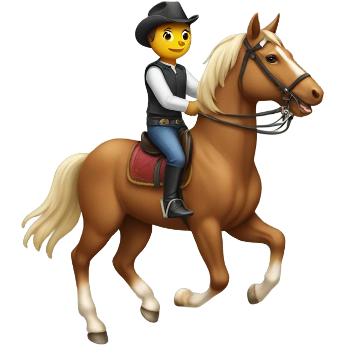 Cat riding horse emoji