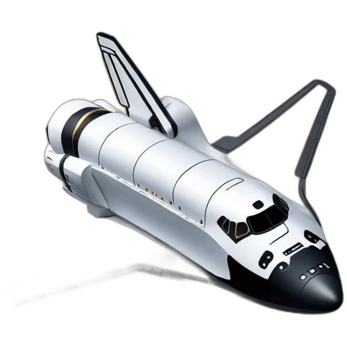 Space Shuttle with booster emoji