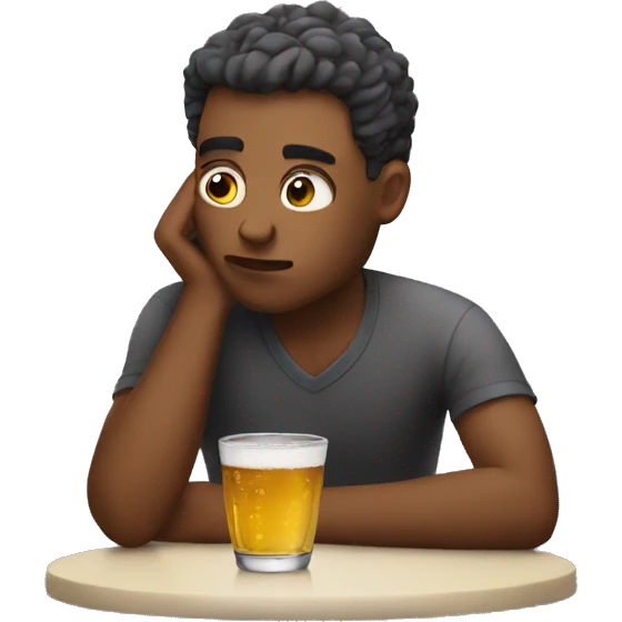 Thinking about drinking emoji