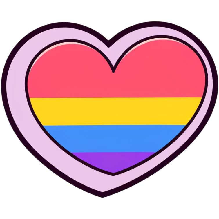 lesbian pride flag heart emoji