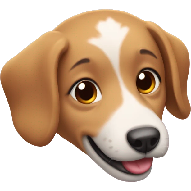 Una perrita azul sonriendo emoji