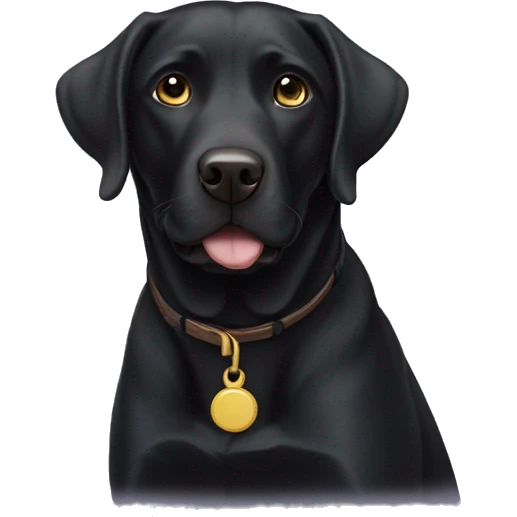 Black dog Labrador emoji