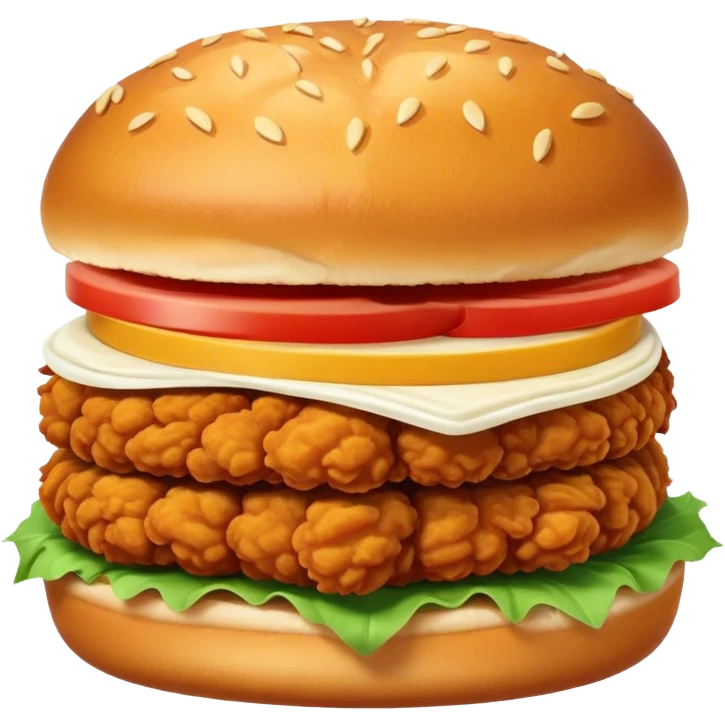 Fried chicken sandwich without vegetables  emoji