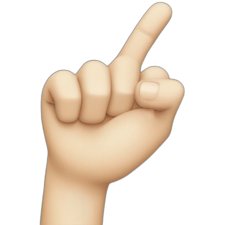 hand with one finger up emoji