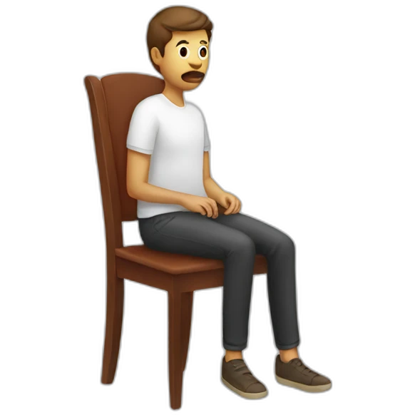 person turned into a chair emoji