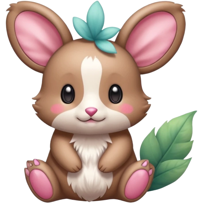 Teddiursa-Minccino-Floragato-fusion  emoji