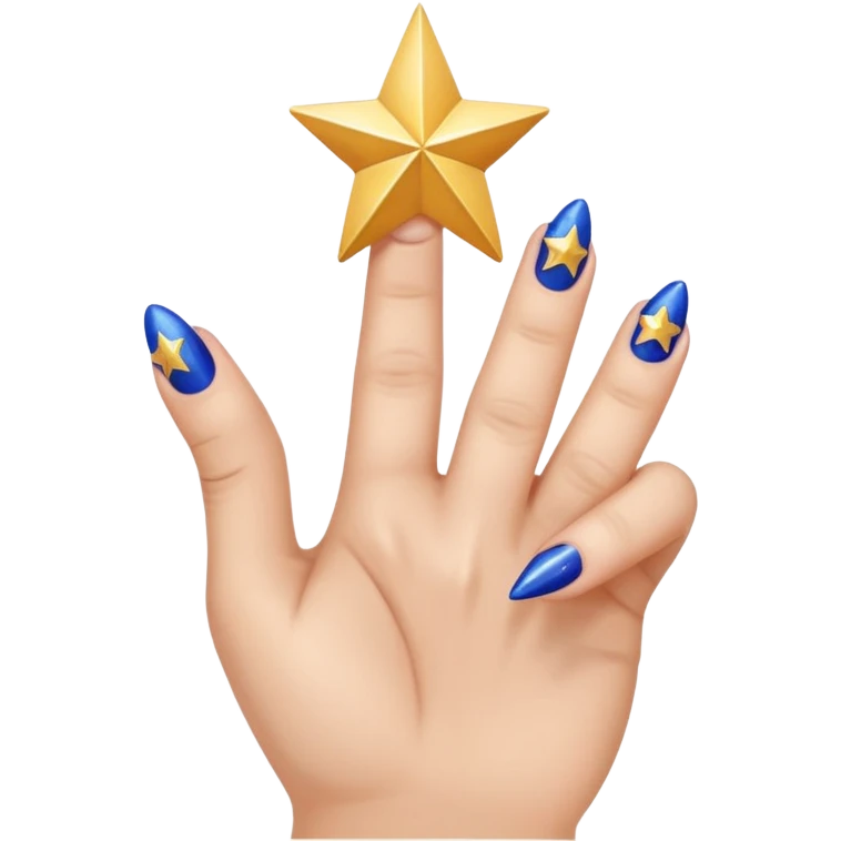 index finger pointing left with a star at the tip emoji