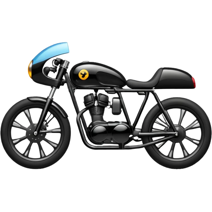 Black bike right side view and half  emoji