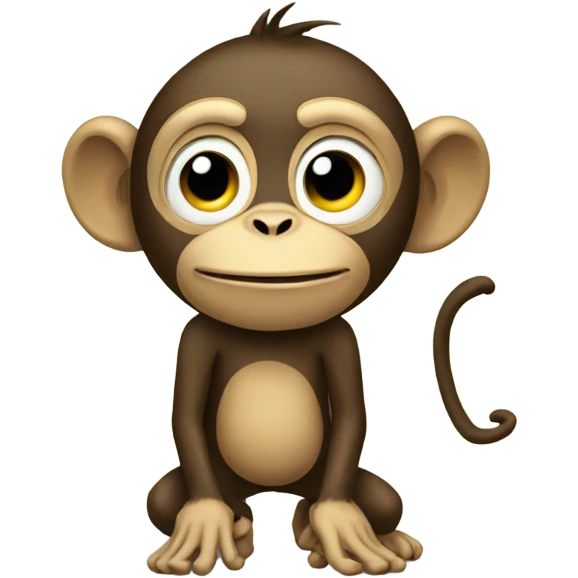Monkey by plant emoji