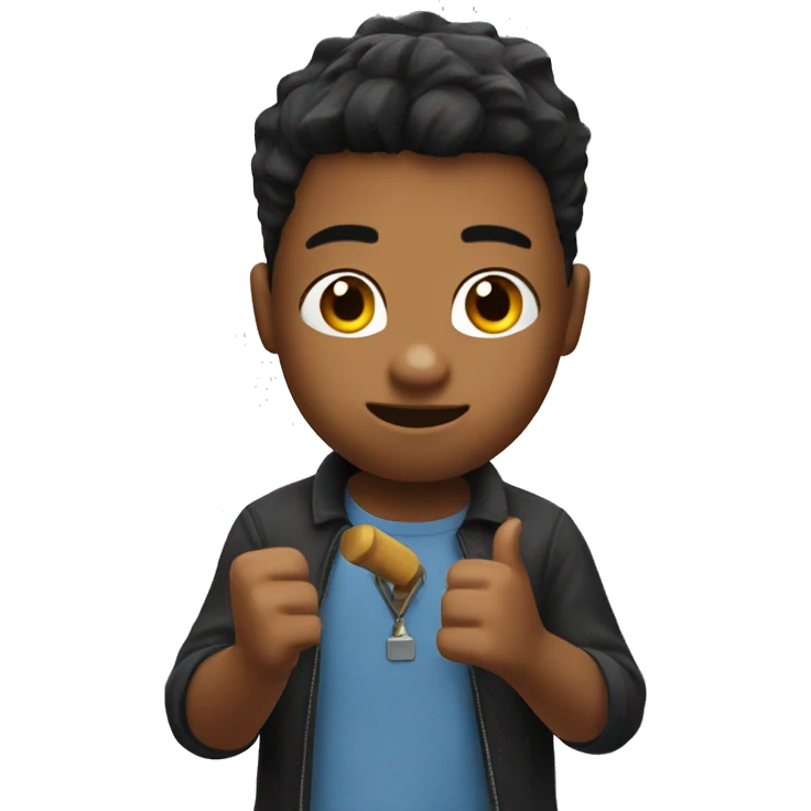 Kid playing roblox emoji