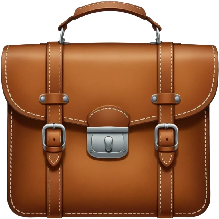Borsa di pelle marrone vintage  emoji