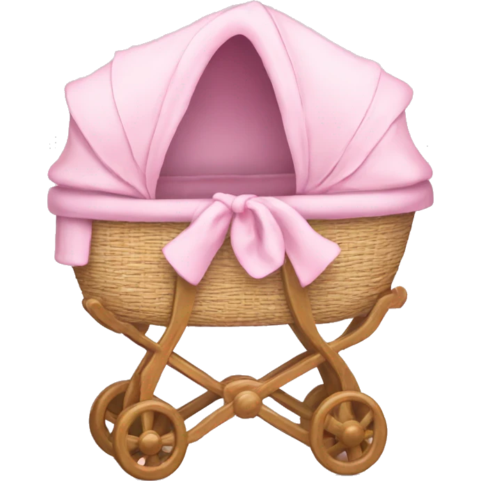 Pink baby bassinet  emoji