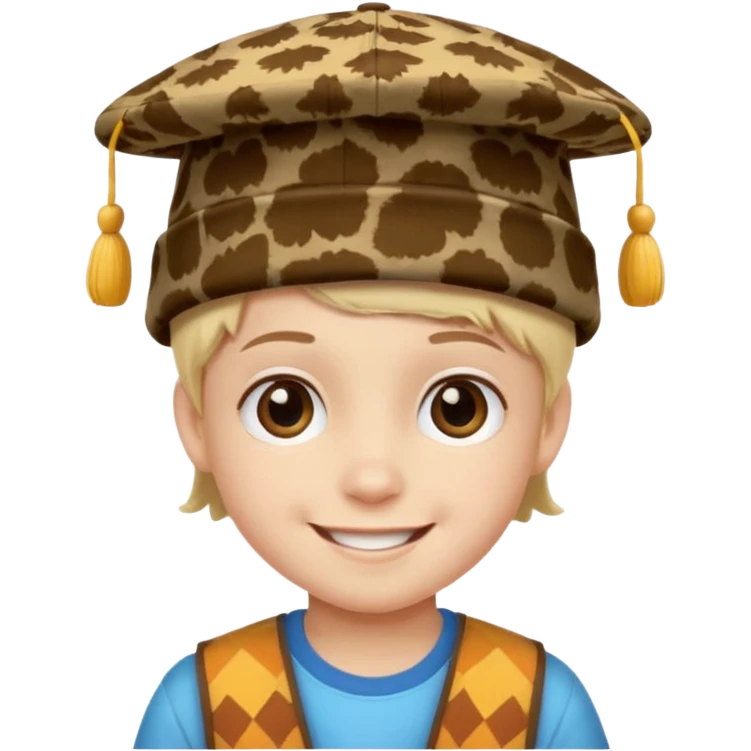 print hat with kid emoji