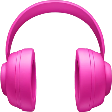 Pink headphone emoji