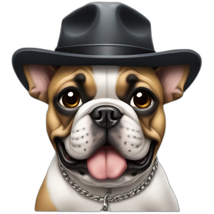 French bulldog gangster emoji
